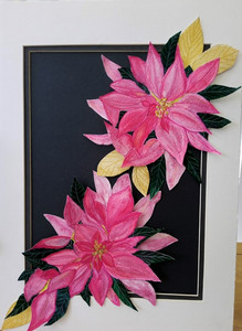 Janet S. Poinsettias, watercolour, pencil & glitter. 12.20.jpg